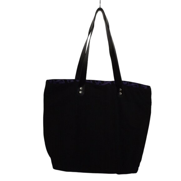 ELTON JOHN Tote, 2 Sided, Purple w/E, Black w/name E, Straps, Canvas - Picture 7 of 11